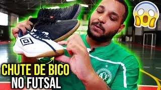 COMO CHUTAR DE BICO NO FUTSAL? EU TESTEI!! 😱