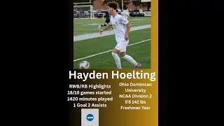 Hayden Hoelting (RWB/RB) NCAA Division 2 Ohio Dominican University Freshman year