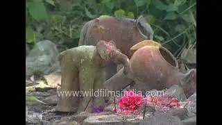 Mahabhinishkramana Dwar Kapilvastu villagers performing religious rituals at historic site