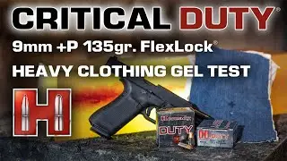 Hornady&reg; Critical Duty&reg; 9mm +P 135gr FlexLock&reg; - HEAVY CLOTHING Gel Performance