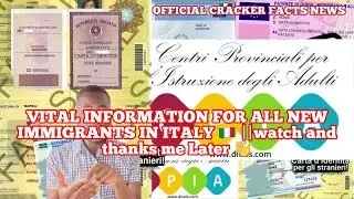VITAL INFORMATION FOR ALL NEW IMMIGRANTS IN ITALY 🇮🇹 ||watch and thanks me Later 👋