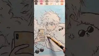 Painting Gojo Satoru #anime#animepainting#jujutsukaisen#jujutsukaisenpainting#gojousatoru#gojofanart