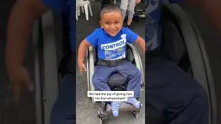 Watch Jose's reaction to receiving his first wheelchair!! ✨ #Shorts #Reaction #Wheelchair