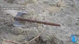 Forged Carbon Steel Iroquois Throwing Axe - SwordsSwords