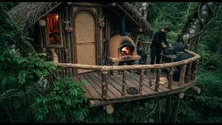 Survival Challenge: Living Inside a Giant Ancient Tree With No Tools