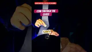Coin through the glass #magictutorialshorts #magictricksvideos #sulap #tricksulap #coins #trikshort