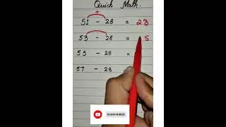 Subtraction Hack | Quick Math| Ch M Israr Ali | Math tricks