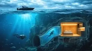 This man Built a SECRET HOUSE inside an UNDERWATER CAVE  &mdash; Building a house in the open sea (ASMR)