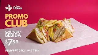 Casa Dana - Club House + papas fritas + bebida por $7,99 👀🥪