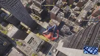Spider-Man 2 Jumping Off The Avengers Tower With Fall Damage