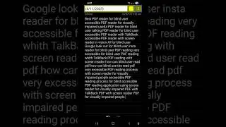 Which is the best PDF reading application for blind user useful AI app reading PDF very accessible
