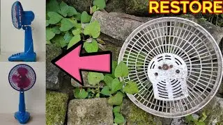 Restore broken mini fan - upgrade to super strong homemade table fan