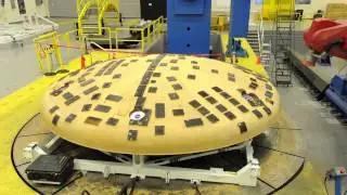 NASA Team at Marshall Removes Charred Orion Heat Shield Surface