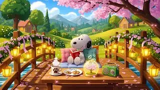 Springtime Serenity with Snoopy 🌷 Gentle Lofi Morning Days 🌼 Cozy Lofi Relax Music to Study