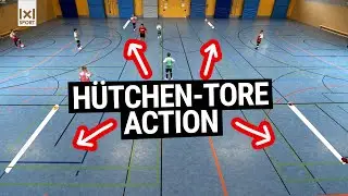 Kreatives 2 gegen 2 in der Mittelzone: Tore, Tricks und Training!