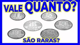 Moedas Primeira Fam&iacute;lia do Plano Real - Quanto valem?