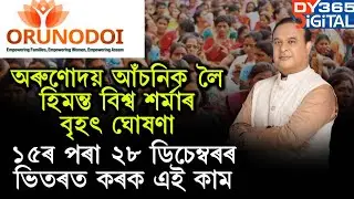 অৰুণোদয় আঁচনিক লৈ নতুন নিয়ম ঘোষণা মুখ্যমন্ত্ৰী হিমন্ত বিশ্ব শৰ্মাৰ।