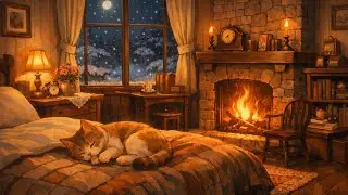Silent snowy night with 1950s vintage oldies playing in another room | relax & cozy winter, Vol. 2