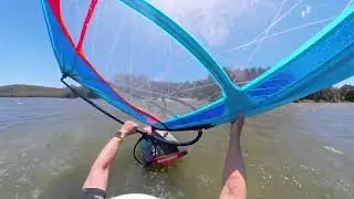 Slingshot Wizard 114 WindFoil on Narrabeen Lake on Christmas Eve 2024.