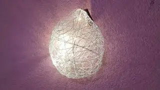 Diwali light decoration ideas| How to make thread lamp at home| Easy thread lamp| 