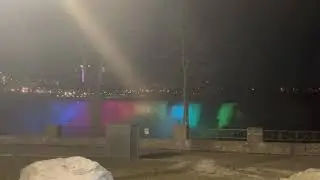 Niagara Falls at night #niagarafalls #lighting #fireworks 