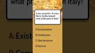 What philosophy did a law named after Premier Mario Scelba prohibit in Italy?