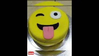 smiley face cake design | emoji cake | emoji cake design #shorts #shortsvideo