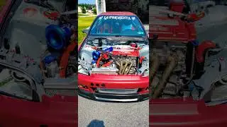Honda civic turbo real project #vtec #ek #racing
