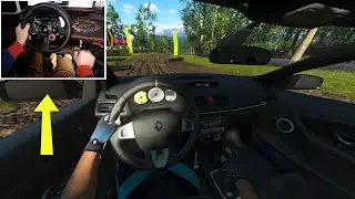1st person view Forza Horizon 4 Rally - Steering Wheel + Shifter Gameplay - RENAULT MEGANE