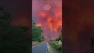Wildfires: Skies above Southern France filled with flames #shorts