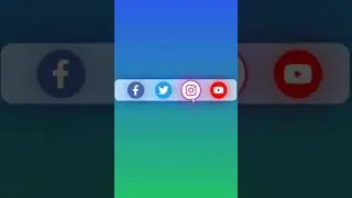 Animated social media icons CSS  #shorts