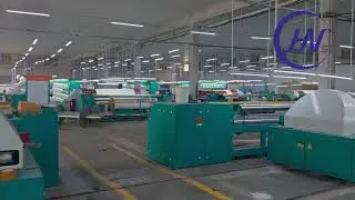 High speed Sectional splitting warping machine runs for high quality beam Organza fabric