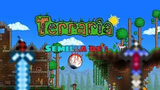 La semilla donde siempre aparece la espada encantada y la Arkalis Terraria 1.4.2.3 Journey End
