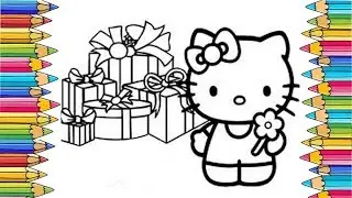 Hello kitty Coloring pages for kids Video Hello kitty Gifts