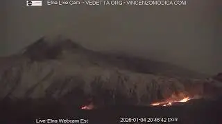 🔴 Etna Live Webcam by Vincenzo Modica 04/01/26