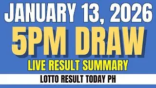 [LIVE] PCSO Lotto Result Today 5pm January 13 2026 - Ez2 Result and Swertres Result