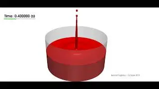 OpenFOAM&reg; - Falling Droplet over A Liquid Free Surface