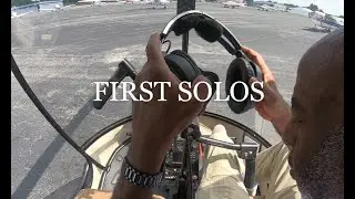 R22 Helicopter Training Solo  First Solo Flight
