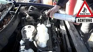 Bauschaum im Motor - Auto vs. Bordstein | Dumm T&uuml;ch