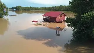 Donja Dubrava, poplave Aerial, 06.08.2023