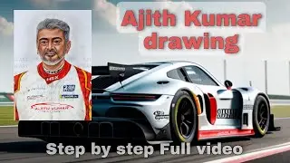 Ajith Kumar drawing/alcoholMarkerDrawing/drawing tutorialFullvideo/stepbystep drawing#ajithkumar#art