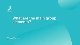 What are the main group elements?