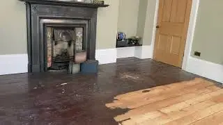 Sanding a dark stained Pine plank wood floor