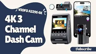 VIOFO A329S 4K 3-Channel Dash Cam &ndash; 4K Front + 2K Cabin Fisheye (210&deg;) + 2K Rear, STARVIS 2 Sensors