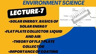 UNIT-4 (LECTURE:7): Solar Energy || Flat Plate Collectors & its Applications || Solar Air Dryer