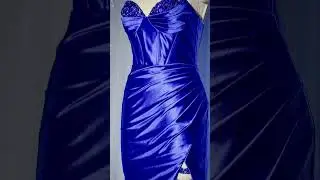 Blue Satin Dress 👗