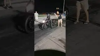 Fast motorcycle drag race. I29Dragway Friday night test and tune.