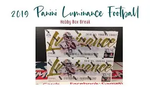 2019 Panini Luminance NFL Football Hobby Box Break