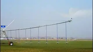 Center pivot over hang