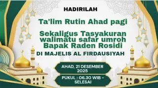 🟢 LIVE Daarud Dakwah Al Firdausiyah sedang live sekarang!